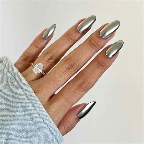 beige chrome nails|chrome nails designs.